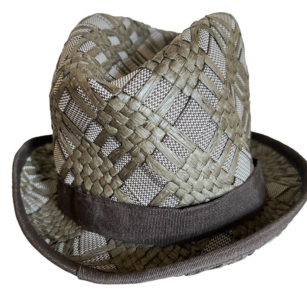 Henschel Hat Co Mens Fedora Hat M Raffia weave NWT